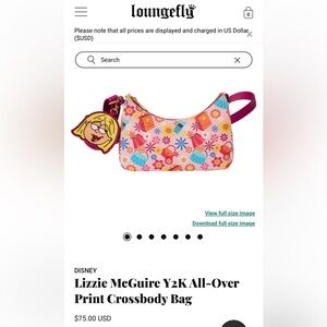 Loungefly Pink Floral Y2K Crossbody Bag